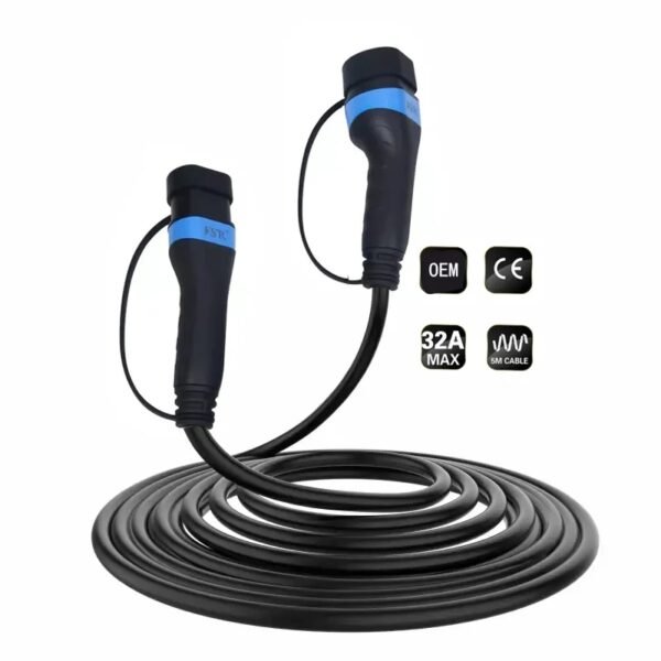 Fisher EV Electric Vehicle Charging Cable Type 2 to Type 2 32 Amp 22kw 3-phase 5 M cable - Image 2