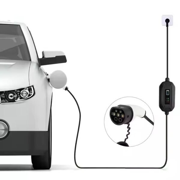 Fisher 3.5kw 1Phase electric vehicle cable charging station car 8A - 16A adjustable portable ev charger