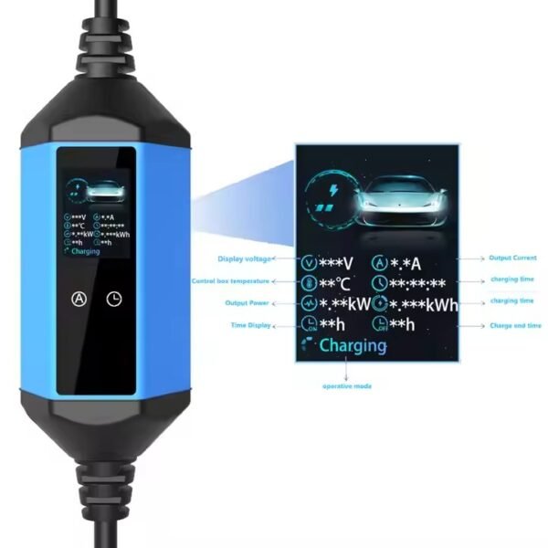 Fisher -16a Portable EV charger Black