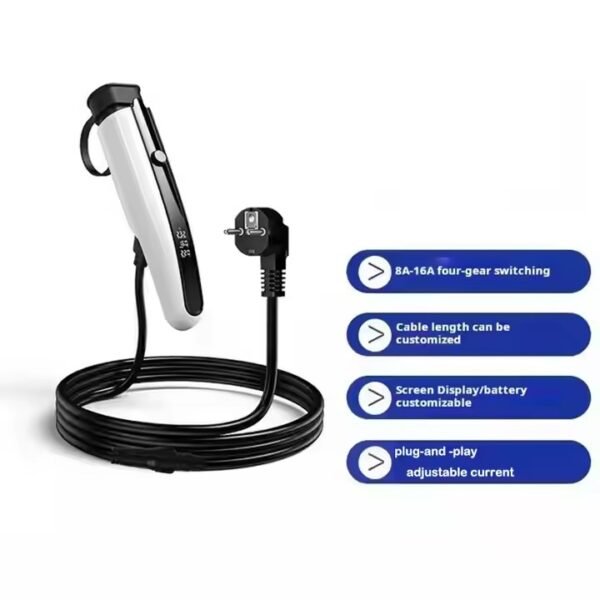 250v 16A Adjustable current electric car ev charger type 2 3.5kw home ev charger portable EV charger - Image 2