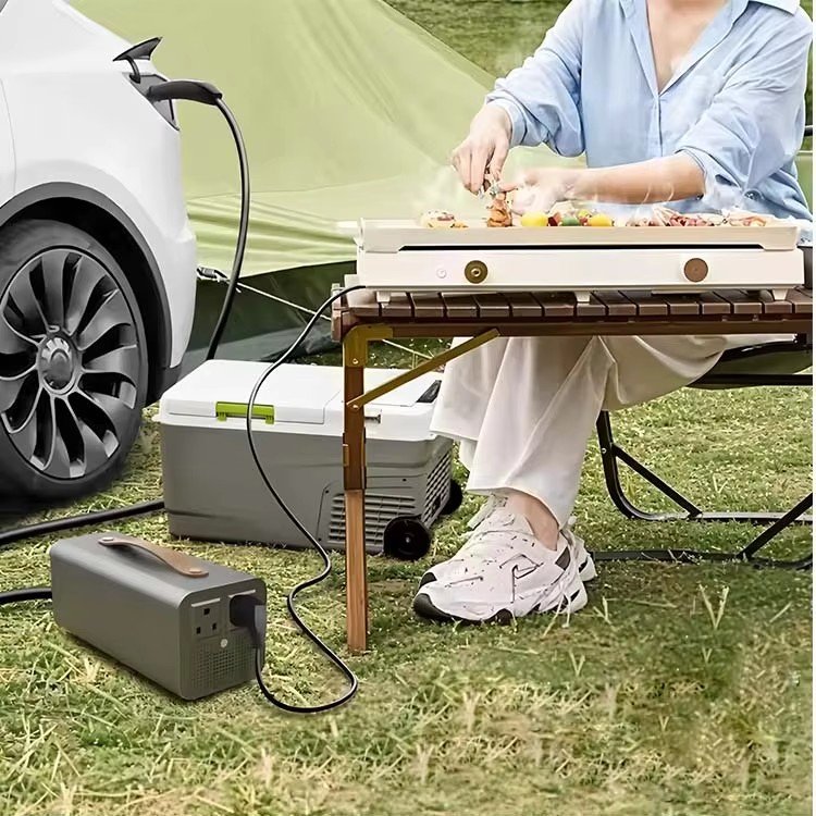 Product NumberFSR-V2L Working environment Working temperature -20℃~+55℃ Storage Temp -40℃~+80℃ Relative humidity ≤95%RH, no condensation Cooling method air cooling Altitude Below 2000 meters Discharge mode DC input DC input voltage 320Vdc-420Vdc Maximum input current 16A AC output Output AC voltage 220V/230V pure sine wave Rated power/current output 5kW/23A AC frequency 50Hz Efficiency >90% Alarm and protection Over-temperature protection Anti-reverse polarity protection Short-circuit protection Leakage protection Overload protection Overcurrent protection Insulation protection Conformal coating protection Length of charging cable 2m