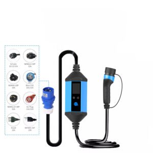 Fisher 32A 2KW Current Adjustable Type 2 Portable Ev Charger Car Charging Station