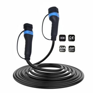 Fisher 22kW 32A 3-Phase AC EV Charger Cable Type 2 to Type 2 for Home EV Charging Station