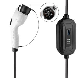 Portable Level 2 EVSE Fisher 16A 3.5kW J1772 Electric Vehicle Charger Home Use Charging Station