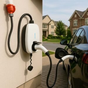 22kW 32A Type 2 Mini Smart EV Charger Wallbox with APP and Type A+DC 6mA RCD CE TUV Approved