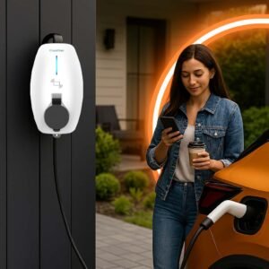 Type 2 22kW 32A Mini Home EV Charging Station Wallbox with APP and Type A+DC 6mA RCD CE TUV