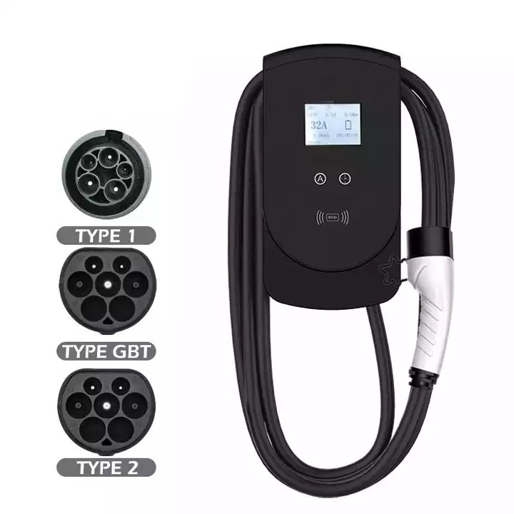 Electric Car Charging Station 22kW 32A AC Wallbox Type 2 IP65 LCD RFID Home Garage Use - Image 5
