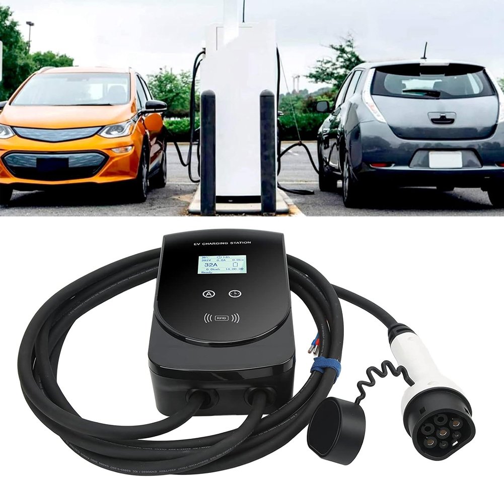 Electric Car Charging Station 22kW 32A AC Wallbox Type 2 IP65 LCD RFID Home Garage Use - Image 4