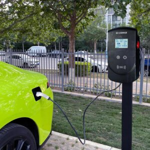 Electric Car Charging Station 22kW 32A AC Wallbox Type 2 IP65 LCD RFID Home Garage Use