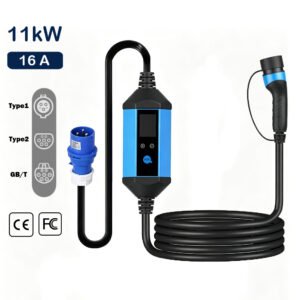 11kW Portable EV Charger Stations 16A Mode 2 Evse Charger Adjustable Electric Vehicles Charging