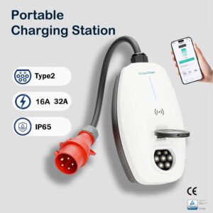 Factory 32A Mini Ev Charger Stations Type 2 Ev Charger Wallbox 22kw for BYD